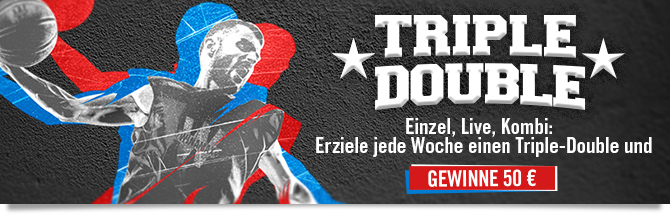 Triple ou double. Simple, live, combiné : chaque semaine, réalisez un triple-double et remportez 50 euros