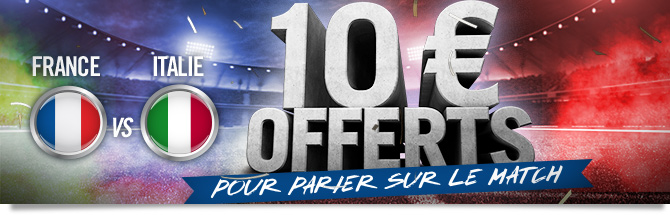10 euros offerts pour parier sur le match